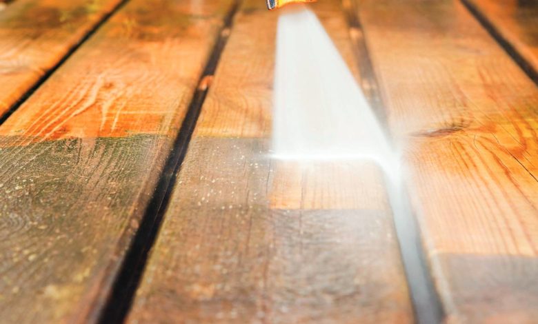 Power Washing a Deck-Durham Trade Shows