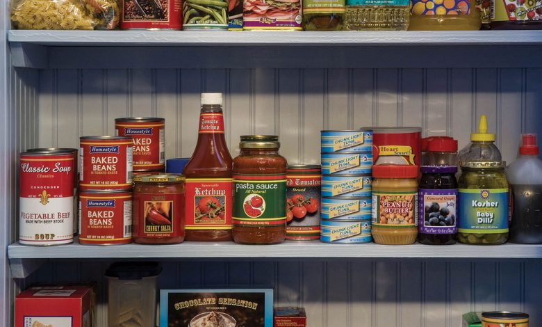A pantry organized through our home maintenance tips.