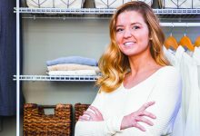 A woman following home maintenance tips